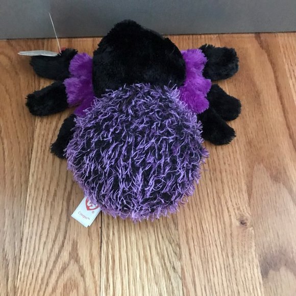 Ty Toys Ty Beanie Boo Creeper The Spider Purple Black W Green